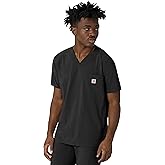Carhartt Scrubs for Men Force Cross-Flex V-Neck Tops with 3 Pockets Black