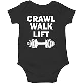 AW Fashions Crawl Walk Lift Baby Bodysuit Funny Cute Adorable Newborn Romper Clothing Boys Girls Outfit