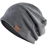 Sporgard Slouchy Beanie for Women Men Slouch Beanies Hat with Inner Fleece
