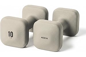 WeGym SafeGrip Square Dumbbells with Anti Slip Handles, Aesthetic Free Weights for Home Workouts, Stable Design Prevents Rolling during Floor Exercises