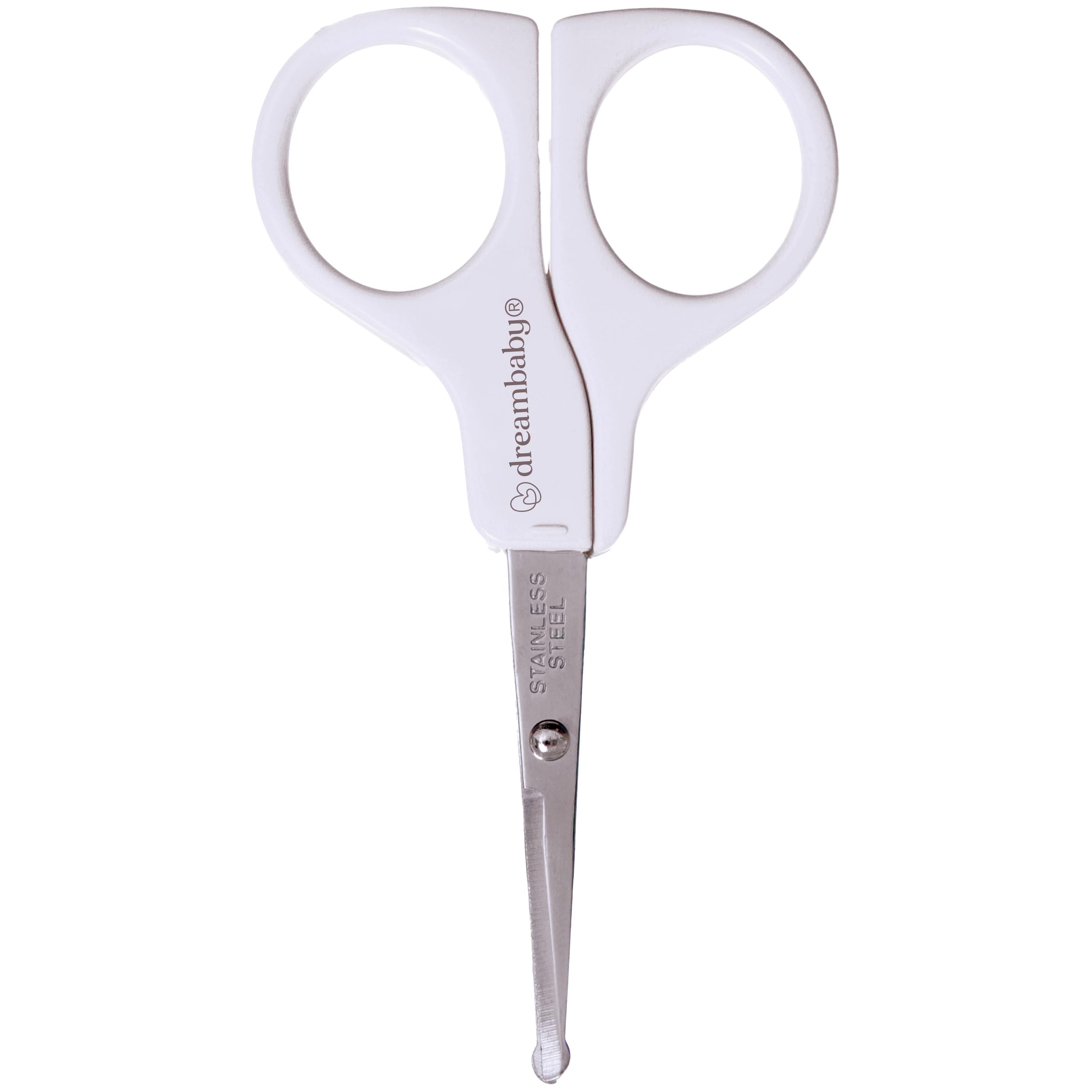 Dreambaby Baby Safety Nail Trimmer Scissors - with Rounded Tip & Comfortable Handles - White