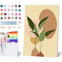 Amazon.com: Reivworl Flowers Paint by Numbers Kit for Adults with ...