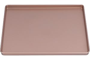 FLEXMAN Baking Sheet, 12 X 10 X 0.7in Rectangle Non Stick Carbon Steel Serving Tray, Multifunctional Cookie Sheet Pan for Out