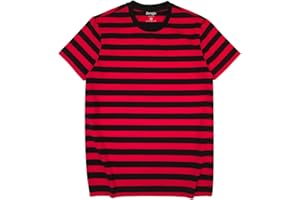 Zengjo Mens Striped Shirt Short Sleeve T-Shirts