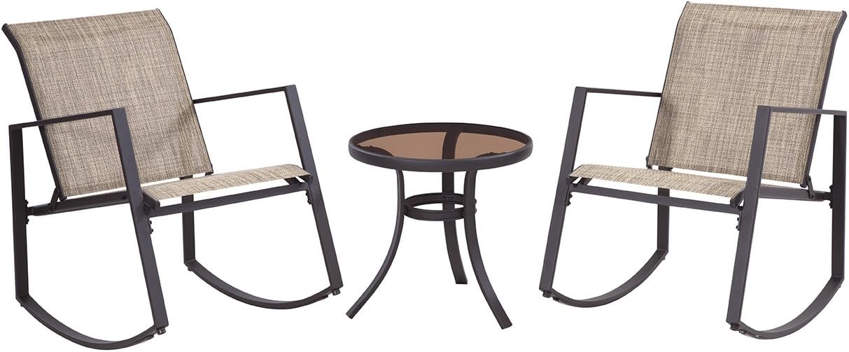 Liberty Garden Patio SS-K-601-1ERC-3BN Aurora 3-Piece Sling Seating Set, Brown