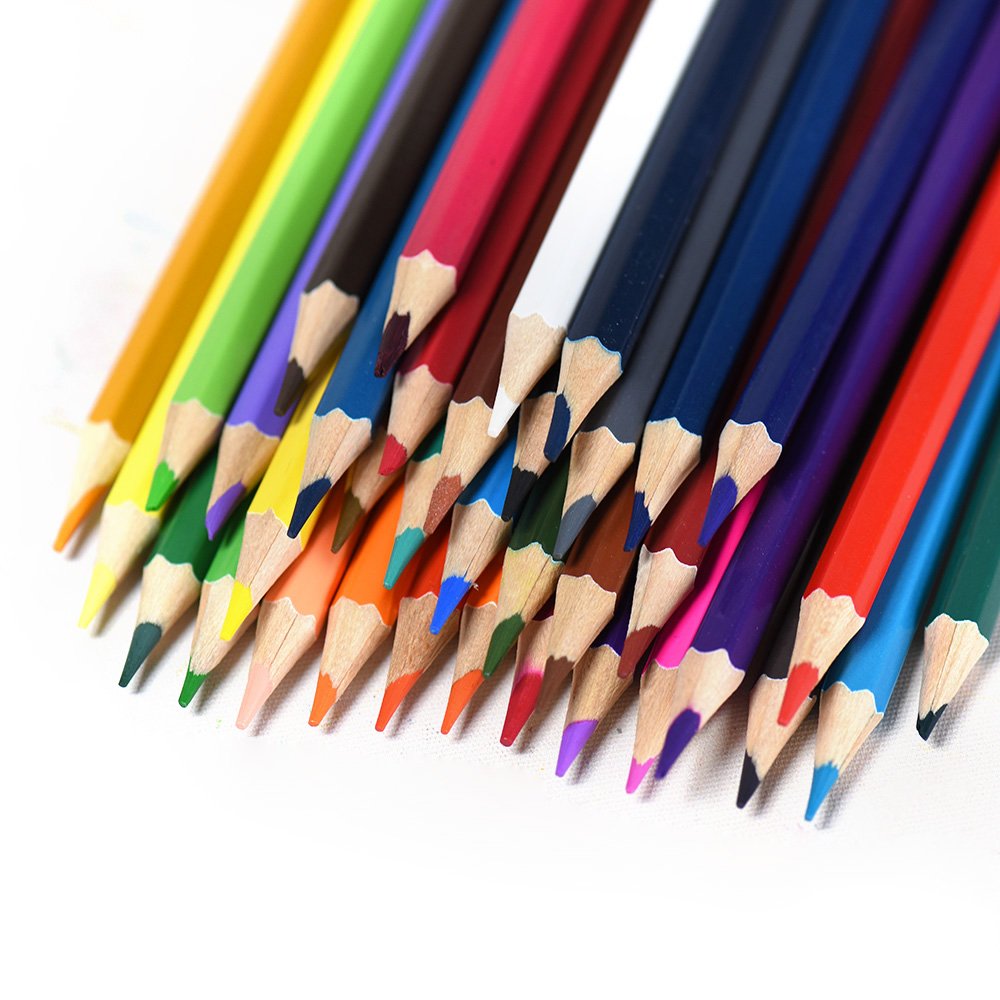 Colored Pencils Drawing Set for Adult Kids Coloring Books 36 Assorted Colors with Case