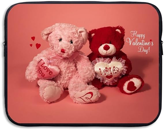 Amazon Co Jp パソコン ラップトップスリーブ Happy Valentine S Day熊 防水 ネオプレン Pc プロテクターバッグ インナーケース カバー Asus Lenovo Macbook Mac Air Pro タブレット 用 15 Inch シューズ バッグ