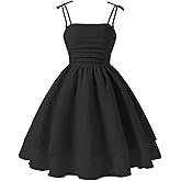 Happy Cherry Girls Tie Knot Spaghetti Strap Midi Dresses Smocked Tiered Beach Sundress Summer 4-10Y