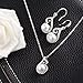 Morenitor Jewelry Set Gold Plated Faux Pearl Pendant Necklace Dangle Earring Stud Set Gifts for Women