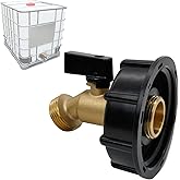 275-330 Gallon Tote Water Tank Adapter 2" Coarse Thread Brass Hose Faucet Valve Garden Hose Connector Replacement IBC Tote Va