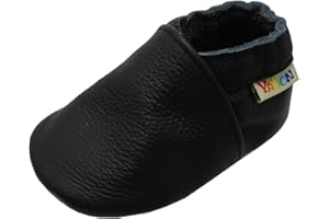 YALION Soft Leather Baby Shoes Moccasins Slip-on Boys Girls Slippers with Elastic Ankle, Anti-Slip First Walking Crib Shoes for Infant Toddlers