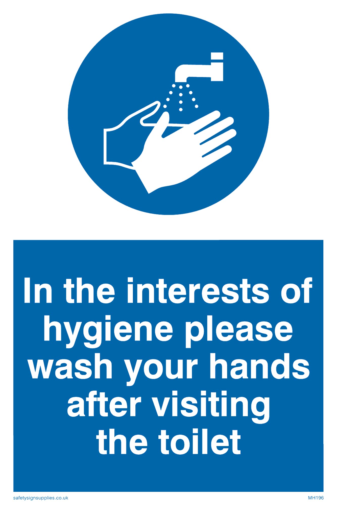 Pack of five - Hygiene Wash Hands Sign - 100x150mm - A6P