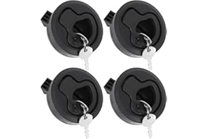 AUTSUPPL Corrosion Resistant Round Slam Latches 2.40 Inch Flush Pull Hatch Latches Locking Hardware for Boat Doors Rv Cabinet