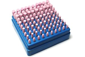 Oudtinx 100 pcs Abrasive Stone Points Electric Grinding Dremel Accessories Polishing Grinding Head Wheel Tool Kit For Dremel Rotary Tool (Red)