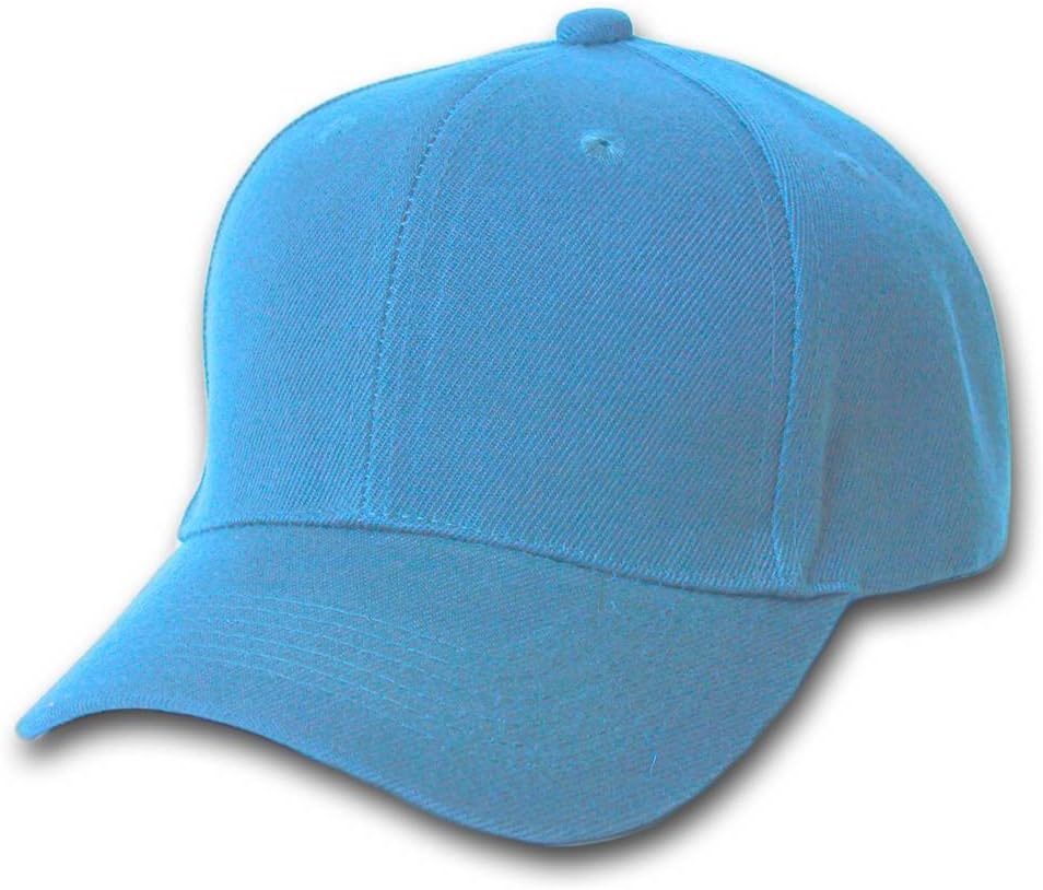 Curve Bill Adjustable Baseball Cap, Sky Blue