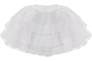 choyaxo Fluffy Hoopless Petticoat with 3 Layers for Girls Wedding