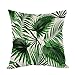 Moslion Palm Tree Pillow,Home Decor Throw Pillow Cover Realistic Vivid Leaves of Palm Tree Growth Ecology Botany Themed Prin Cotton Linen Cushion for Couch/Sofa/Bedroom18 x 18 inch Pillow case