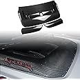 Jogon Dry Carbon Fiber Engine Hood Air Outlet Vent Trim for Ford F-150 Raptor 2021 2022 2023 2024 Front Hood Vent Cover Panels, Air Flow Intake Decals (Glossy CF)