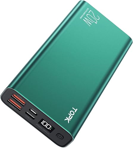 TOPK Power Bank 20W PD3.0 USB C Fast Charging 20000mAh Portable Charger ...
