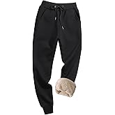 GXAMOY Men's Winter Fleece Pants Sherpa Lined Sweatpants Active Warm Thick Jogger Pants
