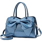 XingChen Shiny Women Handbag Patent Leather Bowknot Purse Charm Glossy Top-Handle Satchel Tote Fashion Shoulder Bag | Shiny, Bowknot, Purse, Charm, Glossy, Fashion