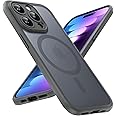 TOCOL Magnetic for iPhone 15 Pro Case, Upgraded Full Camera Protection, Compatible with Magsafe, Drop Protection, Translucent Matte Back Bumper Phone Cover 6.1-Inch (Titan Gray)