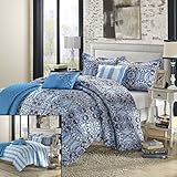 Brynwood 6-Piece Luxury Reversible Comforter Set Queen Size, Printed; Comes With Shams and Decorative Pillows