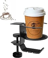 WANGCL Desk Cup Holder 360° Rotating Under Desk Headset Stand Aluminum Alloy view 2