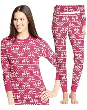 Hanes Women's X-Temp Tagless Printed Thermal Shirt and Long Underwear