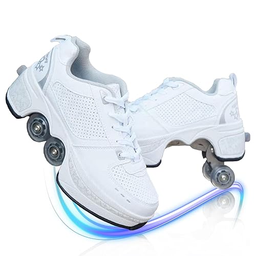MLyzhe Deformation Roller Shoes Male and Female Skating Shoes