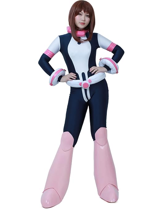 AwwwCos Ochaco Uraraka Cosplay Boots – PU Leather Anime Shoes For Women & Men, Perfect For My Hero Academia Costumes