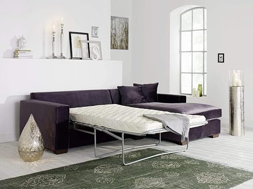 Miavilla Ecksofa Samt Schlaffunktion Bettkasten 100 Polyester Grosse Links Amazon De Kuche Haushalt