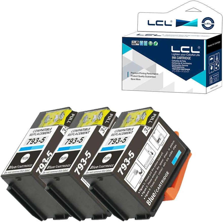 LCL Compatible Ink Cartridge 793-5 (3 Blue) Ink Cartridges for DM100i