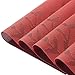 HEBE Red Placemats Set of 6 Heat-Resistant PVC Placemat for Dining Table Woven Vinyl Stain Resistant Table Mats for Christmas Holiday Easy to Clean