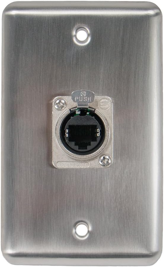 Elite Core Duplex Wall Plate w/1 Tactical Ethernet Pass-through Connection D-1-1E