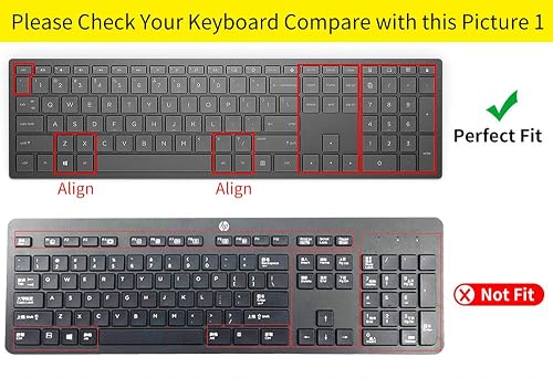 Keyboard Cover For HP Pavilion All-in-One PC 24" & 27" - Silicone Skin Protector Black