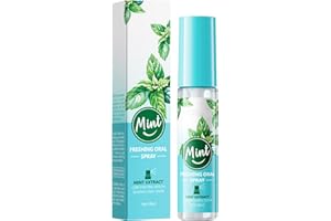 Xroufi Natural Portable Mouth Spray for Adults: Fruit & Plant Extract for Fresh Breath, Teeth Care and Oral Hygiene Mint One 