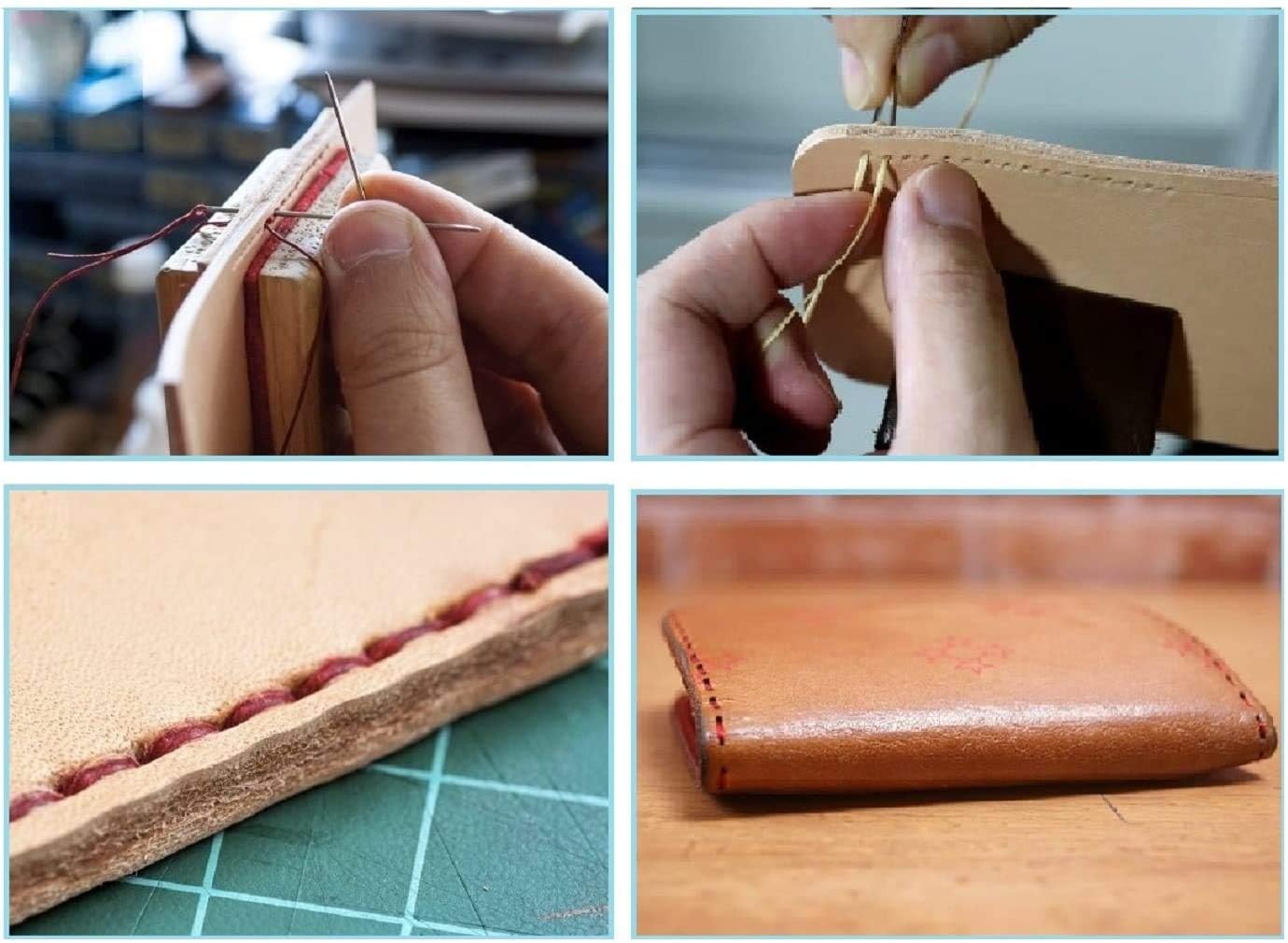 18 Pieces Leather Craft Tool Leather Hand Sewing Needles Upholstery Carpet Leather Canvas DIY Sewing Accessories