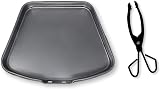 Thorness Large Silver Ash Pan with Detachable Handle & Tongs view 2
