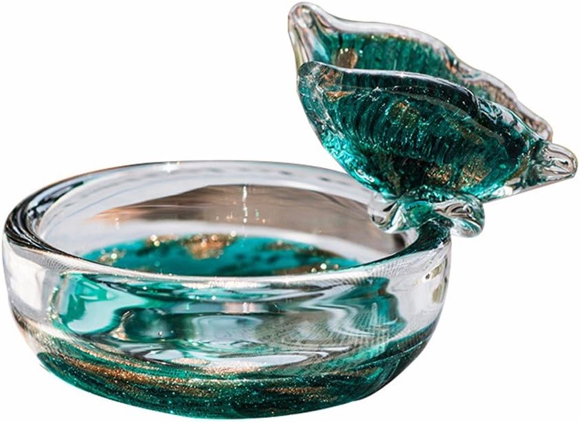 Butterfly Lady Glass Ashtray handmade art glass decoration ornaments Desktop