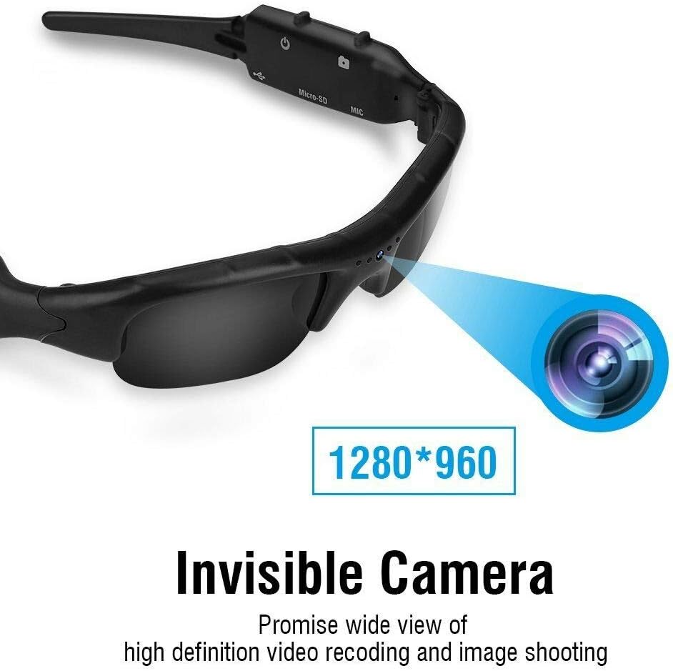 Romsion Electronics HD Mini Camera Sunglasses Glasses Eyewear Audio Video Recorder DVRs