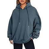KIFOVEN Women’s Casual Hoodies Long Sleeve Oversized Pullover Fleece Lined Fall Hooded Sweatshirt