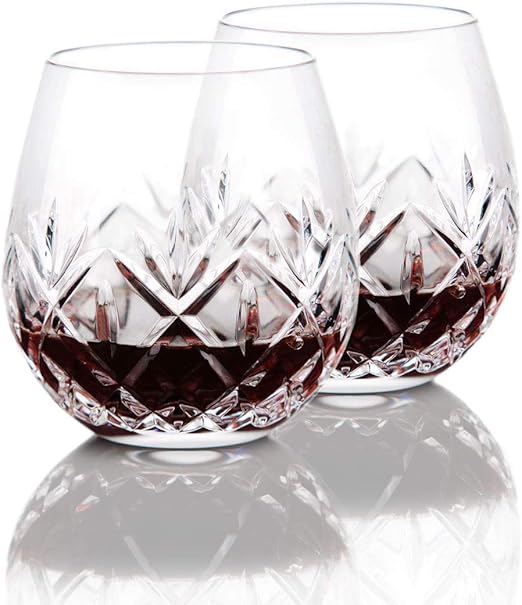 Amazon Com Waterford Crystal Huntley Stemless Light Red Pinot
