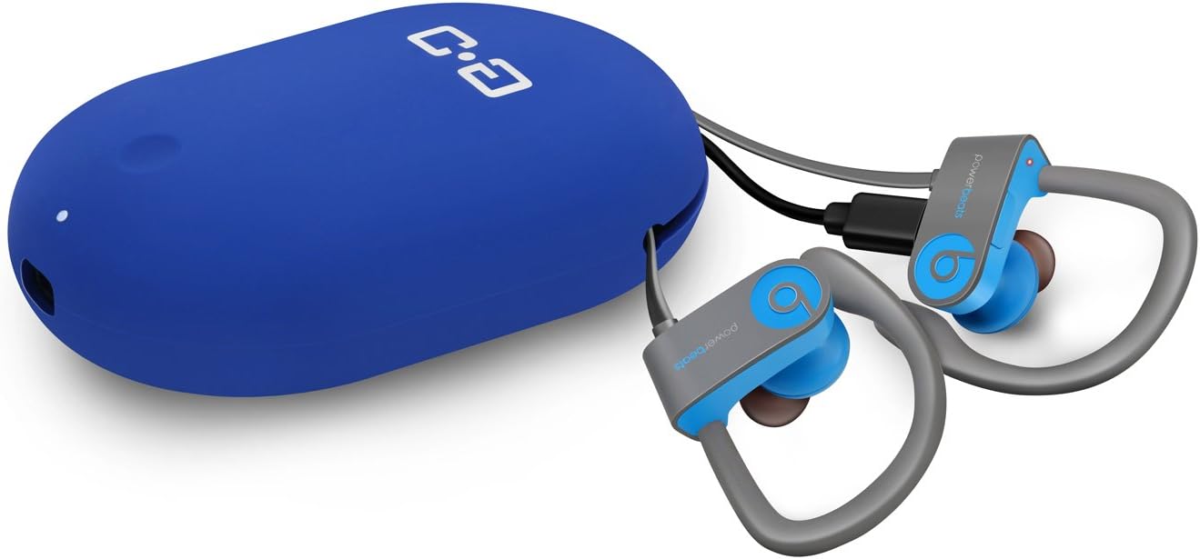 ChanGeek Earbuds Charging Case External Battery Charger for PowerBeats, Bose Soundsport Wireless, Jaybird, Jabra, JBL and in-Ear Bluetooth Headset Wireless Sport Earphone [Navy Blue]