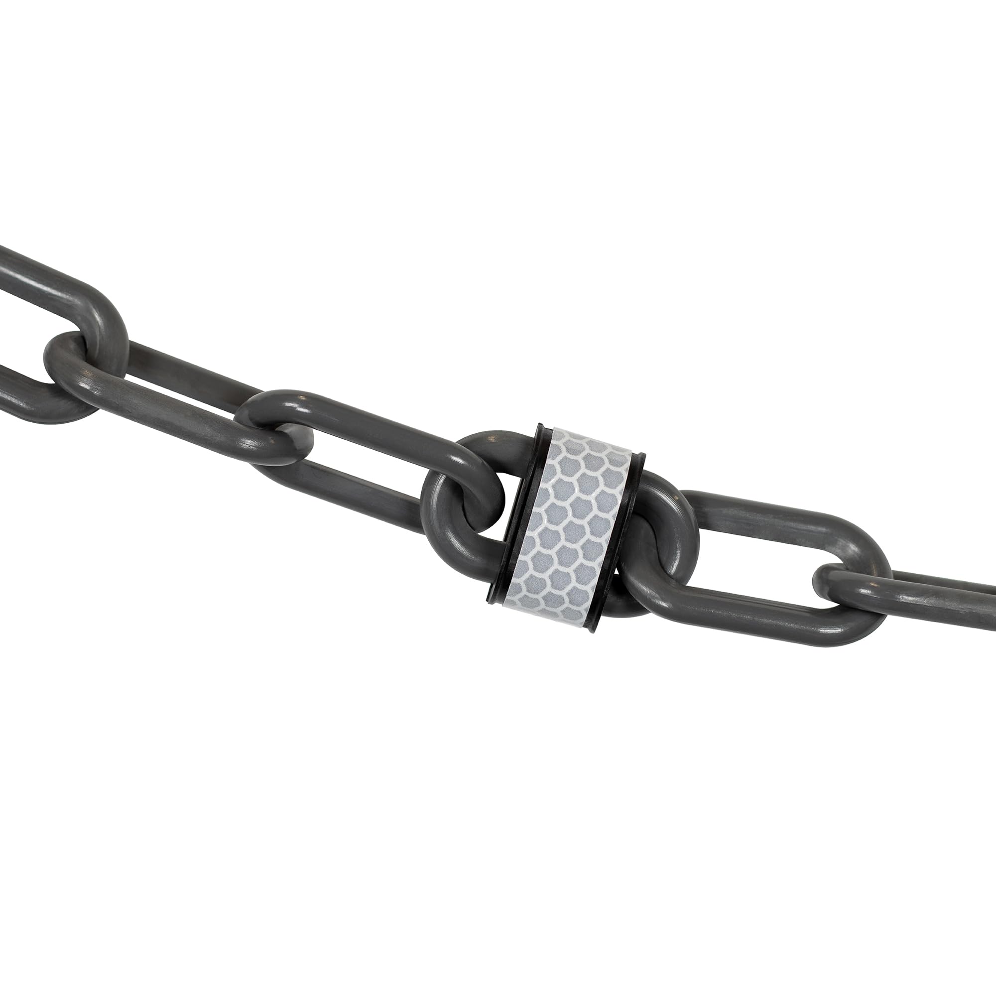 Mr. Chain Reflective Plastic Barrier Chain, Slate Gray, 2-Inch Link Diameter, 25-Foot Length (52057-25) Image Mr. Chain Reflective Plastic Barrier Chain, Slate Gray, 2-Inch Link Diameter, 25-Foot Length (52057-25) Image