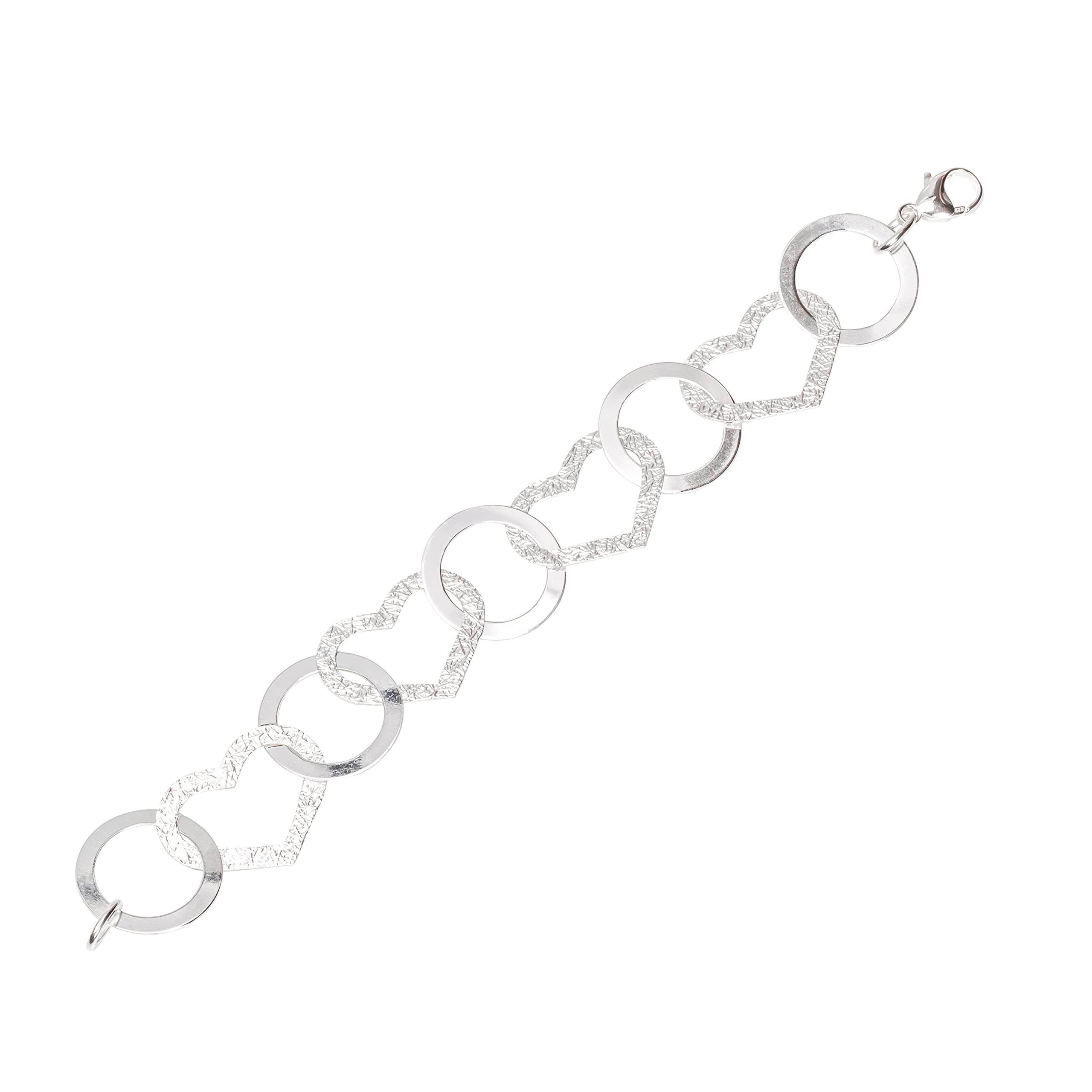 NKlaus bracelet 925 sterling silver 20cm Luna chain ladies heart circle bracelet exquisite 12826