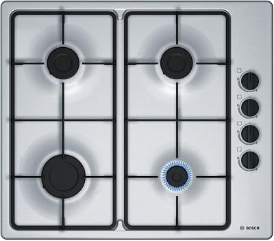 Bosch Gas Hob 60 cm Stainless Steel Serie 2 Built In PBP6B5B60 Biomethane Ready