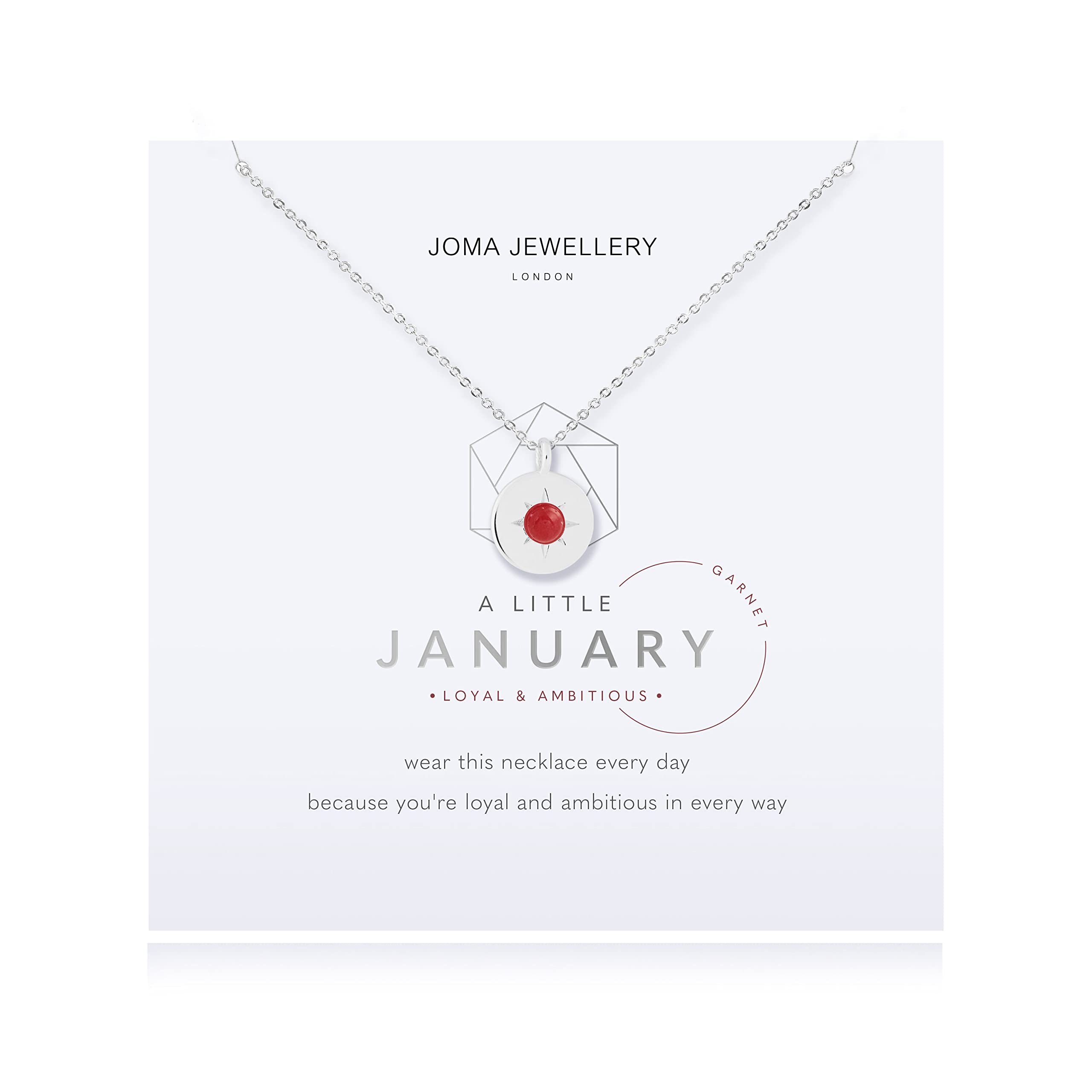 A Little Birthstone Birthday Gift For January Garnet Necklace