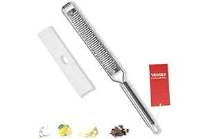 VOVOLY Lemon Zester, Cheese Grater, Parmesan Cheese, Ginger, Garlic, Nutmeg, Chocolate, Citrus, Lime Zester & Grater, Kitchen