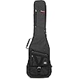 Gator Cases Transit Series Lightweight Bass Guitar Gig Bag with Back Pack Straps, Weather Resistant Exterior, and Rubberized Bottom, Charcoal Black Exterior (GT-BASS-BLK)